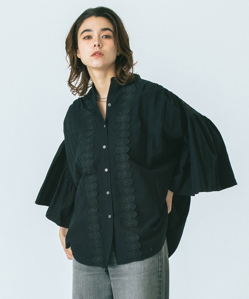 ROSE BUD(ローズバッド)の「(GENE HEAVENS)LACE YORK RUFFLE SHIRT(シャツ/ブラウス・レディース・ピンク/ブラック/ホワイト・ONE SIZE)」の22枚目の写真