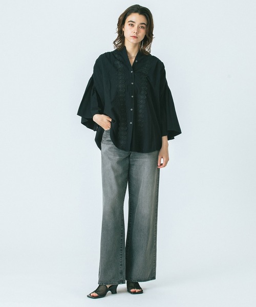 ROSE BUD(ローズバッド)の「(GENE HEAVENS)LACE YORK RUFFLE SHIRT(シャツ/ブラウス・レディース・ピンク/ブラック/ホワイト・ONE SIZE)」の19枚目の写真