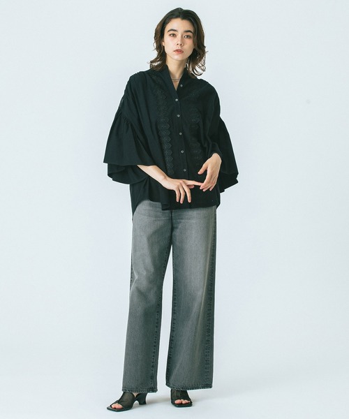 ROSE BUD(ローズバッド)の「(GENE HEAVENS)LACE YORK RUFFLE SHIRT(シャツ/ブラウス・レディース・ピンク/ブラック/ホワイト・ONE SIZE)」の18枚目の写真