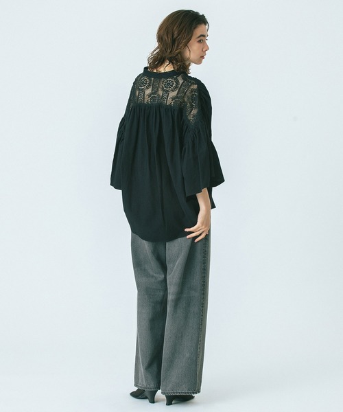 ROSE BUD(ローズバッド)の「(GENE HEAVENS)LACE YORK RUFFLE SHIRT(シャツ/ブラウス・レディース・ピンク/ブラック/ホワイト・ONE SIZE)」の17枚目の写真