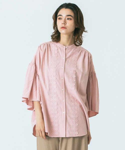 ROSE BUD(ローズバッド)の「(GENE HEAVENS)LACE YORK RUFFLE SHIRT(シャツ/ブラウス・レディース・ピンク/ブラック/ホワイト・ONE SIZE)」の14枚目の写真