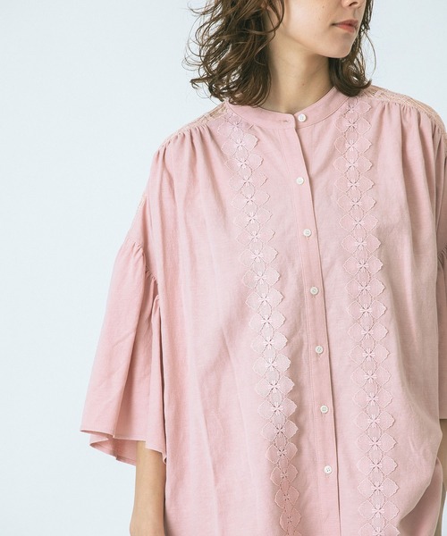 ROSE BUD(ローズバッド)の「(GENE HEAVENS)LACE YORK RUFFLE SHIRT(シャツ/ブラウス・レディース・ピンク/ブラック/ホワイト・ONE SIZE)」の12枚目の写真