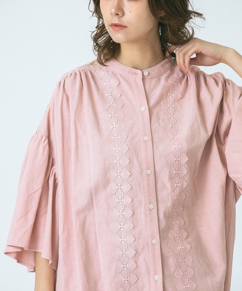 ROSE BUD(ローズバッド)の「(GENE HEAVENS)LACE YORK RUFFLE SHIRT(シャツ/ブラウス・レディース・ピンク/ブラック/ホワイト・ONE SIZE)」の10枚目の写真
