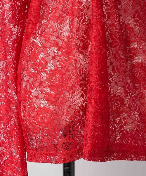 yae（ヤエ）の「lace hoodie / レースフーディー（Tシャツ/カットソー・レディース・ブラック/レッド/ホワイト/ライトパープル・FREE）」の12枚目の写真