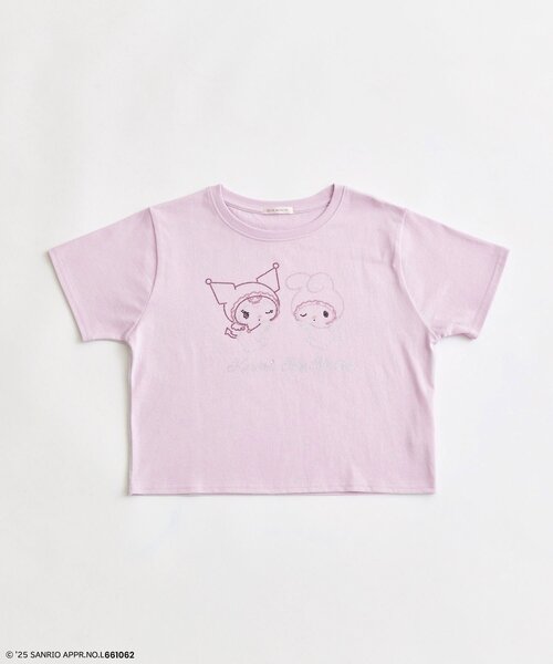 sanrio(サンリオ)の「メロクロキラキラTシャツ(Tシャツ/カットソー・レディース・オフホワイト/ラベンダー/ピンク・FREE)」の8枚目の写真