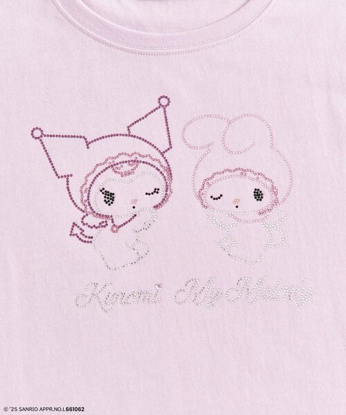 sanrio(サンリオ)の「メロクロキラキラTシャツ(Tシャツ/カットソー・レディース・オフホワイト/ラベンダー/ピンク・FREE)」の9枚目の写真