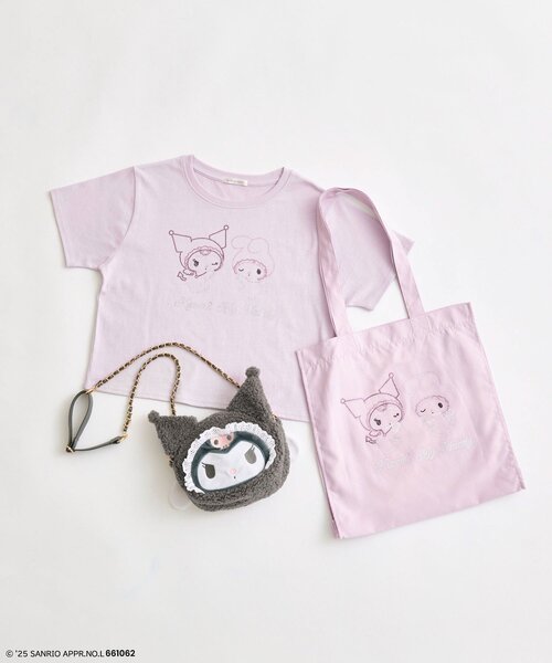 sanrio(サンリオ)の「メロクロキラキラTシャツ(Tシャツ/カットソー・レディース・オフホワイト/ラベンダー/ピンク・FREE)」の12枚目の写真