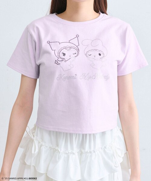 sanrio(サンリオ)の「メロクロキラキラTシャツ(Tシャツ/カットソー・レディース・オフホワイト/ラベンダー/ピンク・FREE)」の13枚目の写真