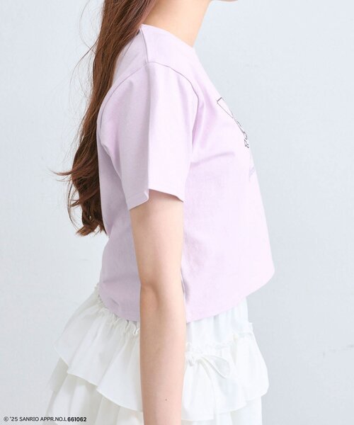 sanrio(サンリオ)の「メロクロキラキラTシャツ(Tシャツ/カットソー・レディース・オフホワイト/ラベンダー/ピンク・FREE)」の14枚目の写真