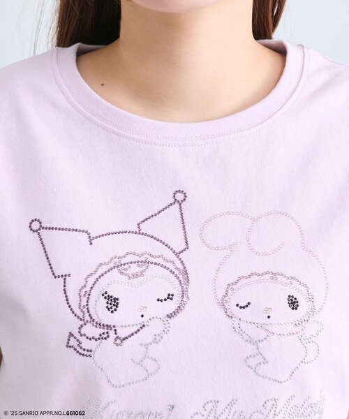 sanrio(サンリオ)の「メロクロキラキラTシャツ(Tシャツ/カットソー・レディース・オフホワイト/ラベンダー/ピンク・FREE)」の16枚目の写真