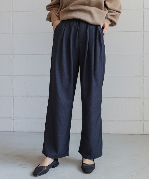 Bou Jeloud(ブージュルード)の「タックデニム調パンツ(その他パンツ・レディース・チャコールグレー/インディゴブルー・FREE)」の10枚目の写真