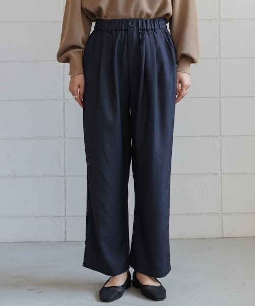 Bou Jeloud(ブージュルード)の「タックデニム調パンツ(その他パンツ・レディース・チャコールグレー/インディゴブルー・FREE)」の16枚目の写真