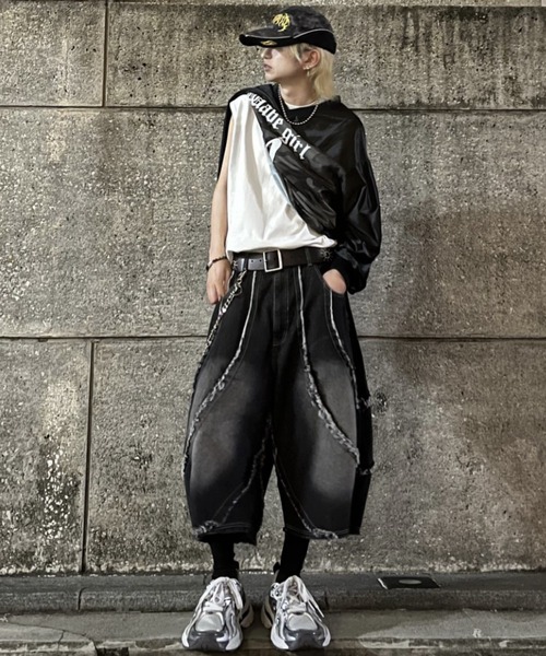 A'GEM9(エージェムナイン)の「A'GEM/9 × .kom 『HEHUI』 ヴィンテージロゴプリントノースリーブ(Tシャツ/カットソー・メンズ・オフホワイト/ブラック・M)」の5枚目の写真