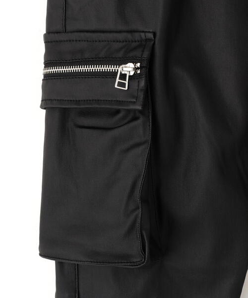 DANKE SCHON(ダンケシェーン)の「DankeSchon/ダンケシェーン/COATING FLAPCARGO(カーゴパンツ・レディース・ブラック・L/XL/S/M)」の9枚目の写真