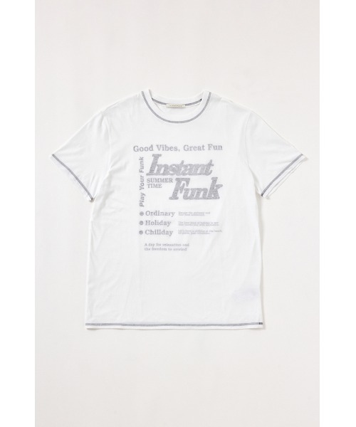 SHEL'TTER ORIGINAL(シェルターオリジナル)の「【INSTANTFUNK】ステッチ Tシャツ(Tシャツ/カットソー・レディース・アイボリー/ホワイト・FREE)」の1枚目の写真