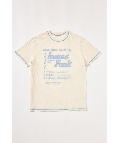 SHEL'TTER ORIGINAL(シェルターオリジナル)の「【INSTANTFUNK】ステッチ Tシャツ(Tシャツ/カットソー・レディース・アイボリー/ホワイト・FREE)」の2枚目の写真