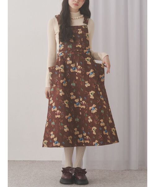 セール】bear and bearジャガードジャンスカ（ジャンパースカート