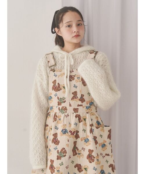 セール】bear and bearジャガードジャンスカ（ジャンパースカート