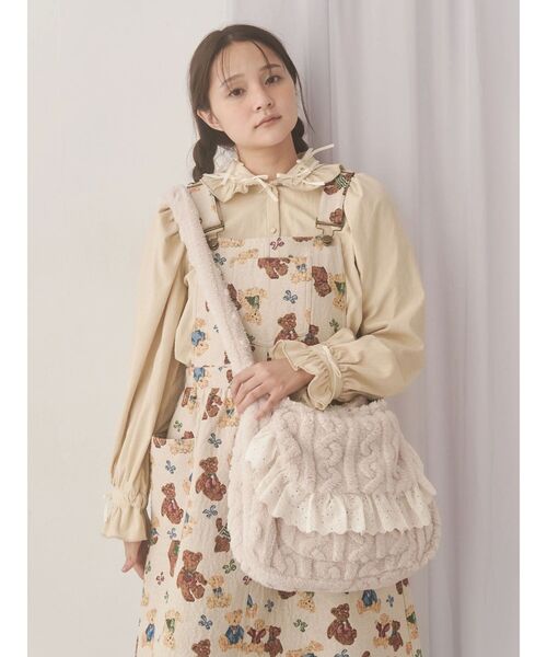 セール】bear and bearジャガードジャンスカ（ジャンパースカート