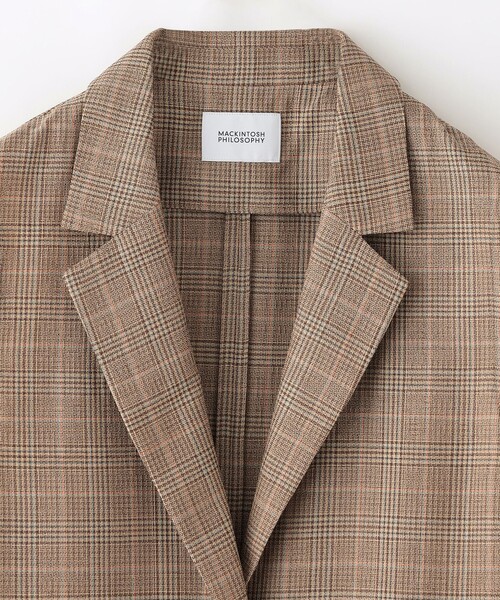 MACKINTOSH PHILOSOPHY（ﾏｯｷﾝﾄｯｼｭ ﾌｨﾛｿﾌｨｰ）の「バスケットチェックテーラードジレ（ベスト・レディース・ブラウン/ダークネイビー・38/36）」の10枚目の写真