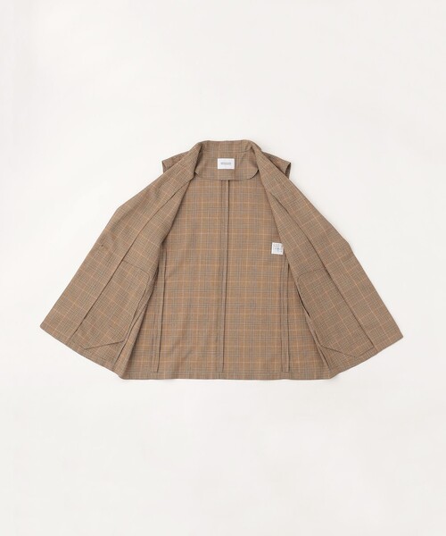 MACKINTOSH PHILOSOPHY（ﾏｯｷﾝﾄｯｼｭ ﾌｨﾛｿﾌｨｰ）の「バスケットチェックテーラードジレ（ベスト・レディース・ブラウン/ダークネイビー・38/36）」の5枚目の写真