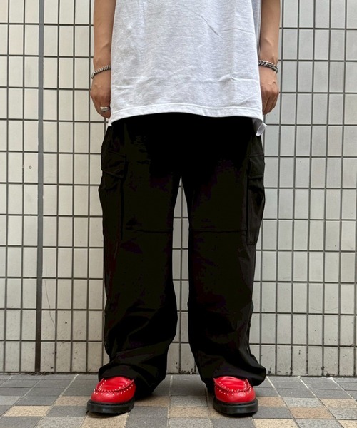 EXAMPLE（エグザンプル）の「EXAMPLE AIR CARGO SIDE BUTTONS PANTS（カーゴパンツ・メンズ・ブラック・XXL/XL/L/M）」の18枚目の写真