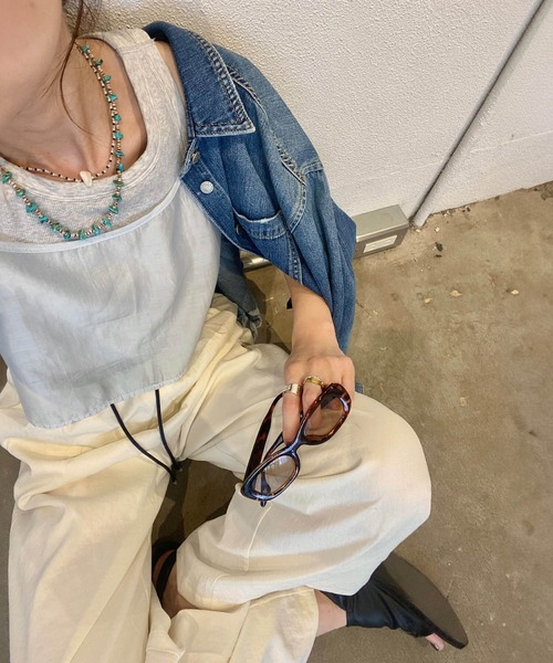 アンサンブル ビスチェ付きシアーシャツ(kiharu select) / 長袖 2点セット セットアイテム カラーシャツ シアートップス シースルー ビスチェ付きシアーシャツ(kiharu select) / 長袖 2点セット