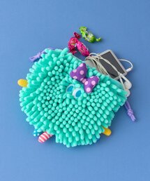 巾着＆ポーチ♡レディ&チワワ ちびまる子ちゃん 和小物シリーズ 桃色 巾着 ポーチ 縮緬 和