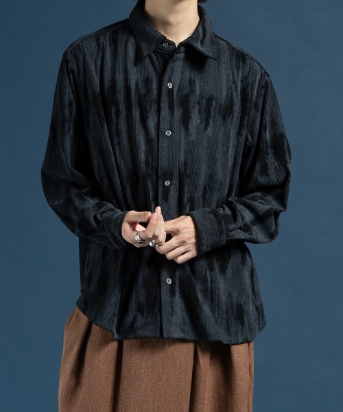 CASPER JOHN（キャスパージョン）の「Various loose shirts-fade corduroy- / バリアスルーズシャツ-フェードコーデュロイ-（シャツ/ブラウス・メンズ・ブラウン/ホワイト系その他/ブラック/グレー/ブラック系その他・LARGE/MEDIUM/SMALL/X-SMALL）」の3枚目の写真