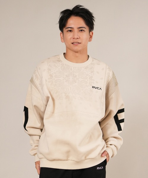 RVCA(ルーカ)の「RVCA/ルーカ FADE BACK SIDE ARCH RVCA スウェット BF042-001(スウェット・メンズ・ブラック×ホワイト/ブラウン系カモフラージュ/オートミール/ブラック系その他・S/M/L)」の16枚目の写真