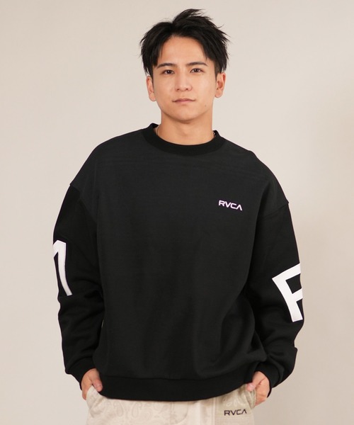 RVCA(ルーカ)の「RVCA/ルーカ FADE BACK SIDE ARCH RVCA スウェット BF042-001(スウェット・メンズ・ブラック×ホワイト/ブラウン系カモフラージュ/オートミール/ブラック系その他・S/M/L)」の5枚目の写真