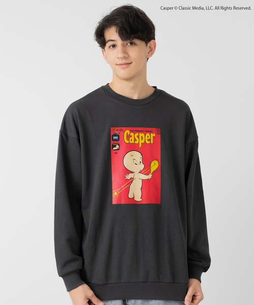 セール】〈キャスパー〉プリント 裏毛トレーナー（スウェット）｜JAM