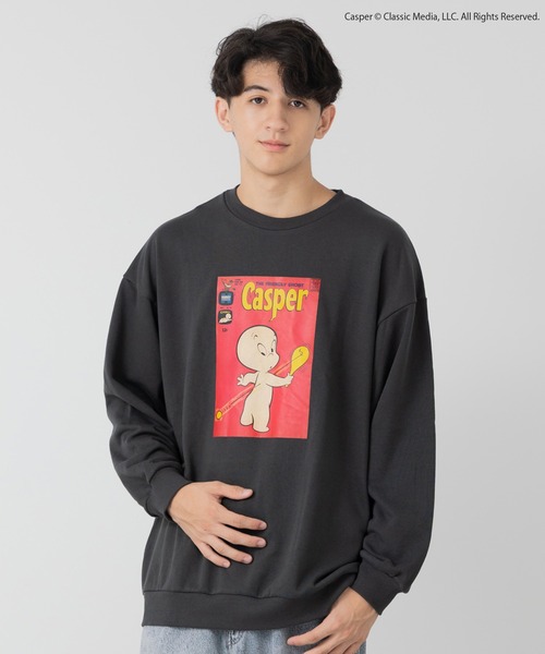 セール】〈キャスパー〉プリント 裏毛トレーナー（スウェット）｜JAM