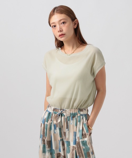 BAYFLOW（ベイフロー）の「フロッキーチュール半袖Tシャツ（Tシャツ/カットソー・レディース・ブラック/グレー/シルバーグレー・FREE）」の3枚目の写真