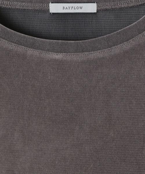 BAYFLOW（ベイフロー）の「フロッキーチュール半袖Tシャツ（Tシャツ/カットソー・レディース・ブラック/グレー/シルバーグレー・FREE）」の5枚目の写真
