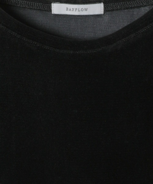 BAYFLOW（ベイフロー）の「フロッキーチュール半袖Tシャツ（Tシャツ/カットソー・レディース・ブラック/グレー/シルバーグレー・FREE）」の4枚目の写真