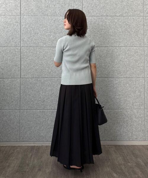 cloenc（クロエンス）の「【マシンウォッシュ】ポロカラープルオーバー（ニット/セーター・レディース・ワイン系2/ブラック系3/サックスブルー系3・02）」の22枚目の写真