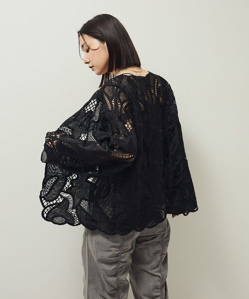 ELENCARE DUE(エレンカーレデュエ)の「・ELENCARE DUE レーシーカーディガン(カーディガン/ボレロ・レディース・キャメル/カーキ/ブラック/アイボリー・FREE)」の22枚目の写真