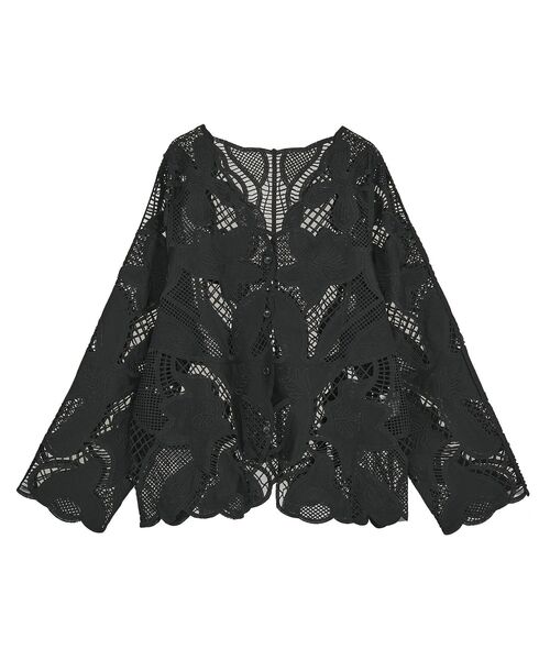 ELENCARE DUE(エレンカーレデュエ)の「・ELENCARE DUE レーシーカーディガン(カーディガン/ボレロ・レディース・キャメル/カーキ/ブラック/アイボリー・FREE)」の13枚目の写真