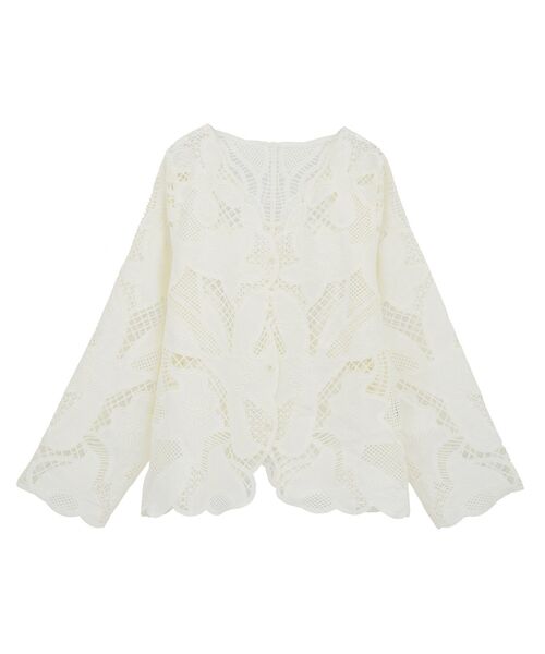 ELENCARE DUE(エレンカーレデュエ)の「・ELENCARE DUE レーシーカーディガン(カーディガン/ボレロ・レディース・キャメル/カーキ/ブラック/アイボリー・FREE)」の5枚目の写真