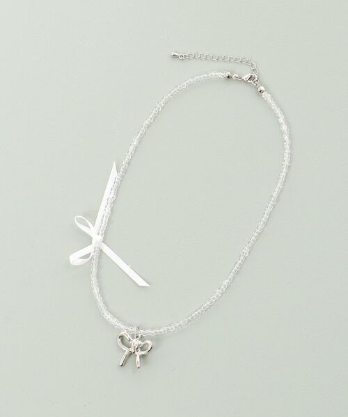 MAJESTIC LEGON（マジェスティックレゴン）の「きらきらリボンモチーフネックレス（ネックレス・レディース・A/B・FREE）」の8枚目の写真
