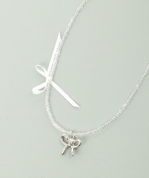 MAJESTIC LEGON（マジェスティックレゴン）の「きらきらリボンモチーフネックレス（ネックレス・レディース・A/B・FREE）」の9枚目の写真