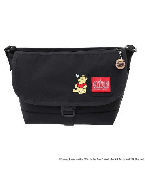 Manhattan Portage（マンハッタンポーテージ）の「Manhattan Portage/マンハッタンポーテージ ショルダーバック "くまのぷーさん" NYLON MESSENGER BAG JR SLIM POOH MP1605JRSFZPPH（ショルダーバッグ・メンズ・ブラック×レッド・FREE）」の7枚目の写真