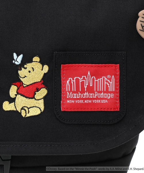 Manhattan Portage（マンハッタンポーテージ）の「Manhattan Portage/マンハッタンポーテージ ショルダーバック "くまのぷーさん" NYLON MESSENGER BAG JR SLIM POOH MP1605JRSFZPPH（ショルダーバッグ・メンズ・ブラック×レッド・FREE）」の15枚目の写真