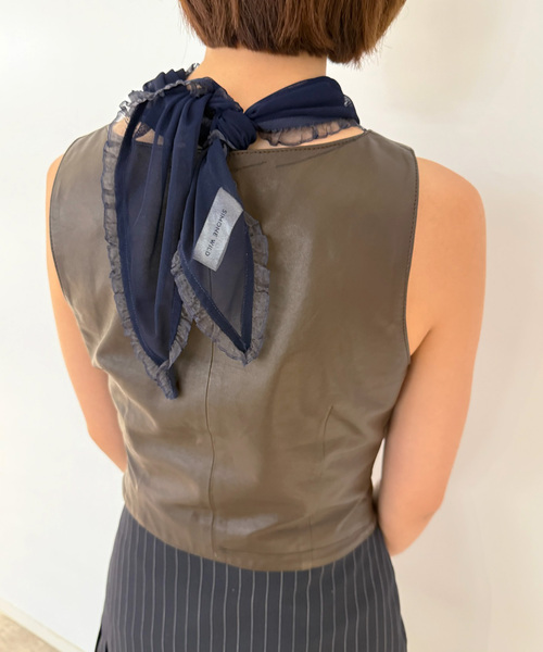 EDIT. FOR LULU（エディットフォールル）の「【SIMONE WILD for LULU】MESH FRILL TRIANGLE（その他小物・レディース・ピンク/ネイビー・FREE）」の14枚目の写真