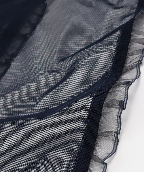EDIT. FOR LULU（エディットフォールル）の「【SIMONE WILD for LULU】MESH FRILL TRIANGLE（その他小物・レディース・ピンク/ネイビー・FREE）」の3枚目の写真