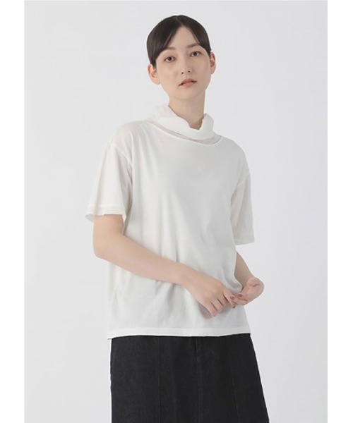 Plantation(プランテーション)の「コットンチュール / Tシャツ / (O)(Tシャツ/カットソー・レディース・ライトブルー/ホワイト/レッド・L size/M size)」の2枚目の写真