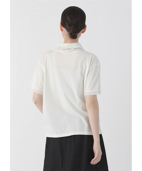 Plantation(プランテーション)の「コットンチュール / Tシャツ / (O)(Tシャツ/カットソー・レディース・ライトブルー/ホワイト/レッド・L size/M size)」の8枚目の写真
