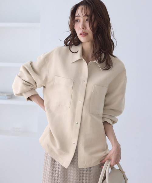 ROPE' PICNIC(ロペピクニック)の「スエードシャツ(シャツ/ブラウス・レディース・ブラウン/ベージュ系その他/スミクロ・FREE)」の1枚目の写真