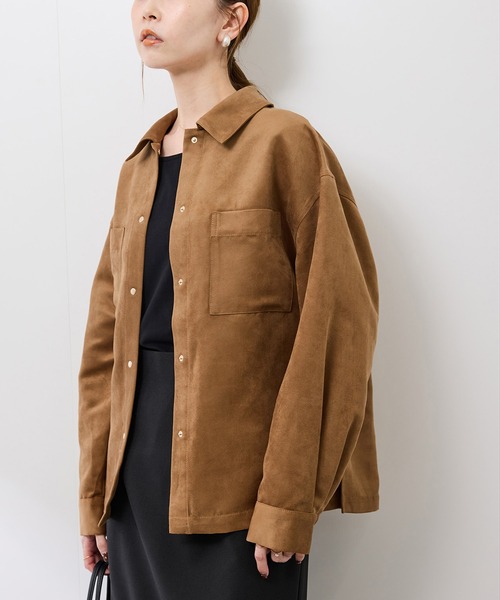 ROPE' PICNIC(ロペピクニック)の「スエードシャツ(シャツ/ブラウス・レディース・ブラウン/ベージュ系その他/スミクロ・FREE)」の3枚目の写真